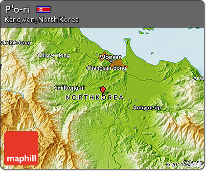 Physical 3D Map of P'o-ri