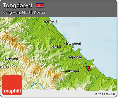 Physical 3D Map of Tongdae-ri