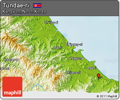 Physical 3D Map of Tundae-ri