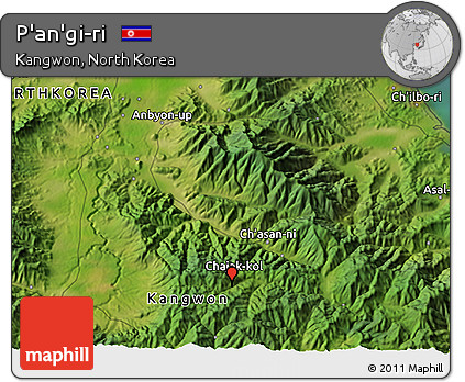 Satellite 3D Map of P'an'gi-ri