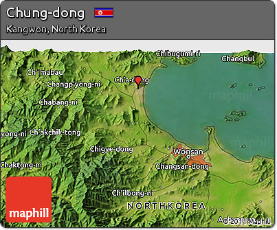 Satellite 3D Map of Chung-dong
