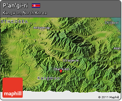 Satellite 3D Map of P'an'gi-ri