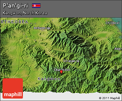 Satellite 3D Map of P'an'gi-ri