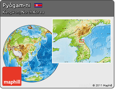Physical Location Map of Pyŏgam-ni