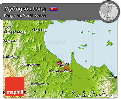 Physical Map of Myŏngsŏk-tong