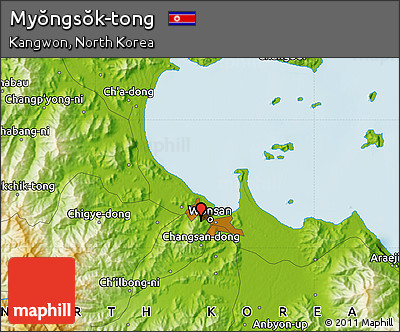 Physical Map of Myŏngsŏk-tong
