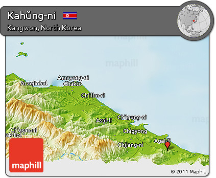 Physical Panoramic Map of Kahŭng-ni