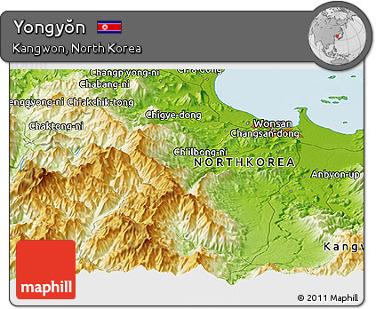 Physical Panoramic Map of Yongyŏn
