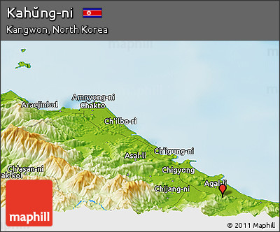 Physical Panoramic Map of Kahŭng-ni