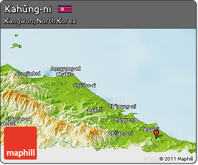 Physical Panoramic Map of Kahŭng-ni