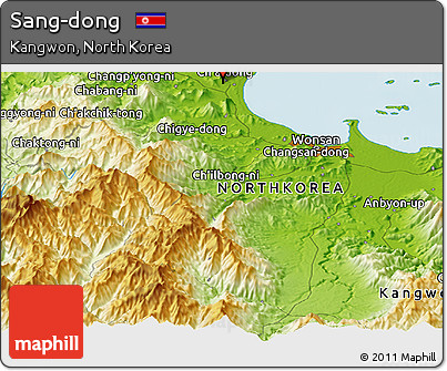 Physical Panoramic Map of Sang-dong