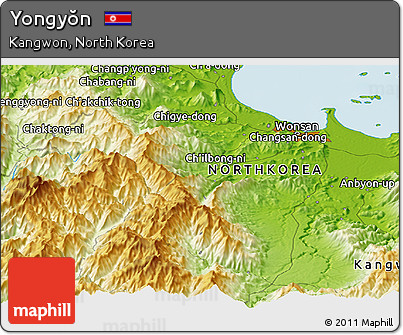 Physical Panoramic Map of Yongyŏn