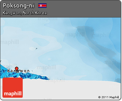Political Panoramic Map of Poksong-ni