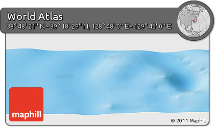 Physical Panoramic Map of the Area around 39° 3' 25" N, 129° 16' 30" E