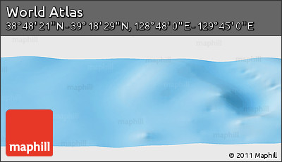 Physical Panoramic Map of the Area around 39° 3' 25" N, 129° 16' 30" E