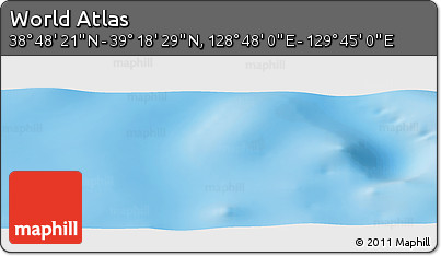 Physical Panoramic Map of the Area around 39° 3' 25" N, 129° 16' 30" E