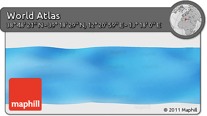 Physical Panoramic Map of the Area around 39° 3' 25" N, 12° 49' 29" E