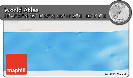 Physical Panoramic Map of the Area around 39° 3' 25" N, 132° 40' 30" E