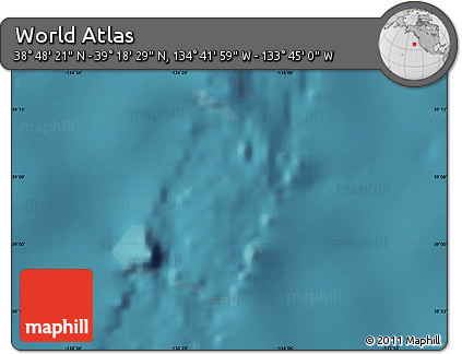 Satellite Map of the Area around 39° 3' 25" N, 134° 13' 29" W