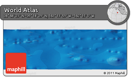 Political Panoramic Map of the Area around 39° 3' 25" N, 142° 43' 29" W