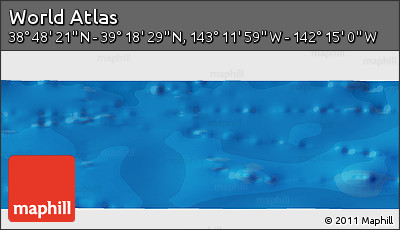 Political Panoramic Map of the Area around 39° 3' 25" N, 142° 43' 29" W