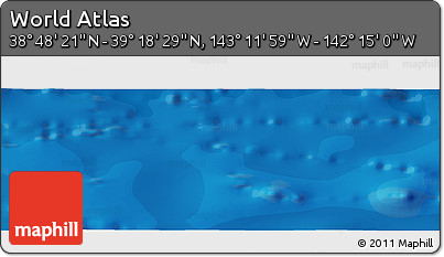 Political Panoramic Map of the Area around 39° 3' 25" N, 142° 43' 29" W