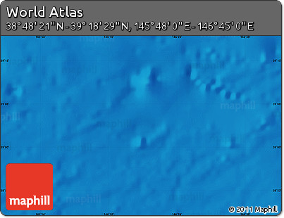 Physical Map of the Area around 39° 3' 25" N, 146° 16' 30" E