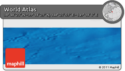 Physical Panoramic Map of the Area around 39° 3' 25" N, 148° 49' 29" E
