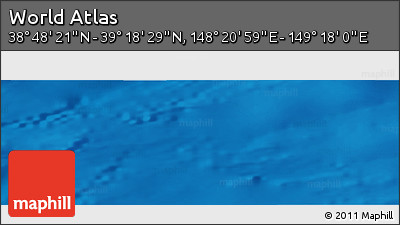 Physical Panoramic Map of the Area around 39° 3' 25" N, 148° 49' 29" E