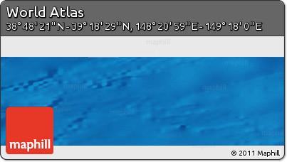 Physical Panoramic Map of the Area around 39° 3' 25" N, 148° 49' 29" E