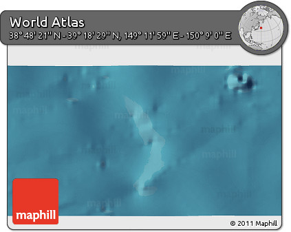 Satellite 3D Map of the Area around 39° 3' 25" N, 149° 40' 30" E