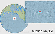 Savanna Style Location Map of the area around 39° 3' 25" N, 151° 13' 29" W, hill shading