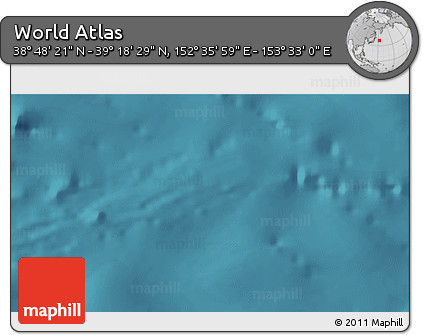 Satellite 3D Map of the Area around 39° 3' 25" N, 153° 4' 29" E
