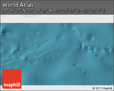 Satellite 3D Map of the Area around 39° 3' 25" N, 153° 4' 29" E