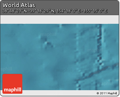 Satellite 3D Map of the Area around 39° 3' 25" N, 154° 46' 30" E