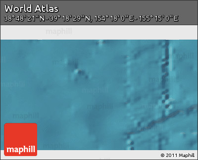 Satellite 3D Map of the Area around 39° 3' 25" N, 154° 46' 30" E