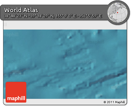 Satellite 3D Map of the Area around 39° 3' 25" N, 155° 37' 30" E
