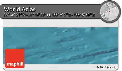 Satellite Panoramic Map of the Area around 39° 3' 25" N, 155° 37' 30" E