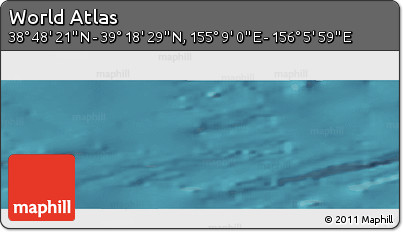 Satellite Panoramic Map of the Area around 39° 3' 25" N, 155° 37' 30" E