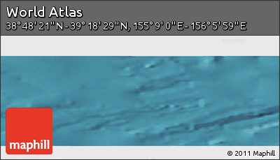 Satellite Panoramic Map of the Area around 39° 3' 25" N, 155° 37' 30" E
