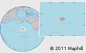 Gray Location Map of the area around 39° 3' 25" N, 155° 28' 29" W