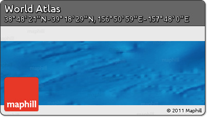Physical Panoramic Map of the Area around 39° 3' 25" N, 157° 19' 29" E