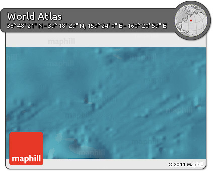 Satellite 3D Map of the Area around 39° 3' 25" N, 159° 52' 30" E