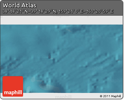 Satellite 3D Map of the Area around 39° 3' 25" N, 159° 52' 30" E