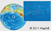 Physical Location Map of the area around 39° 3' 25" N, 159° 43' 29" W