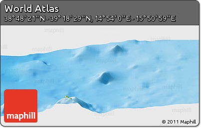 Physical Panoramic Map of the Area around 39° 3' 25" N, 15° 22' 30" E