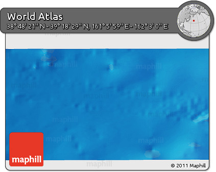 Physical 3D Map of the Area around 39° 3' 25" N, 161° 34' 29" E