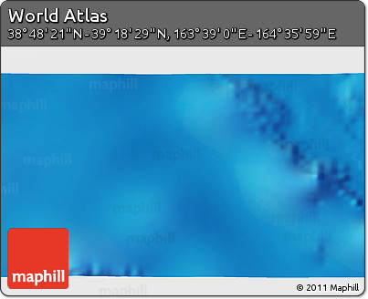 Physical 3D Map of the Area around 39° 3' 25" N, 164° 7' 30" E