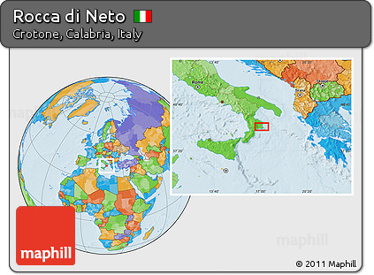 Political Location Map of Rocca Di Neto