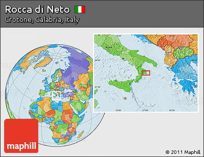 Political Location Map of Rocca Di Neto